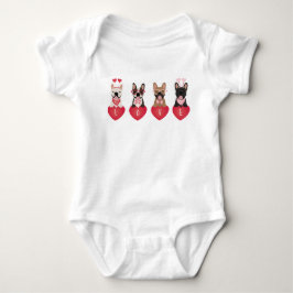 Liebe Valentine French Bulldogs Baby Strampler