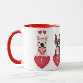 Liebe Valentine French Bulldogs Tasse