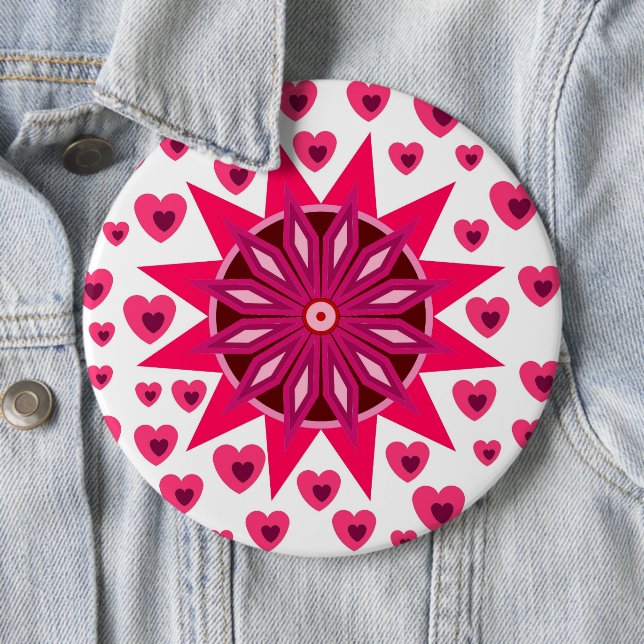 LIEBE VALENTINE, GEBURTSPARTEIENGESCHENKE MIT HERZ BUTTON (Beispiel)