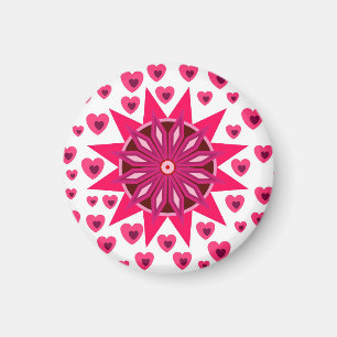 LIEBE VALENTINE, GEBURTSPARTEIENGESCHENKE MIT HERZ MAGNET