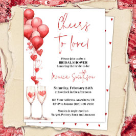 Liebe Valentine Hearts Brautparty Einladung