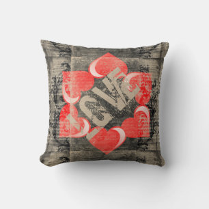 Liebe, Valentine-Herz-KissenReversibleChic Kissen