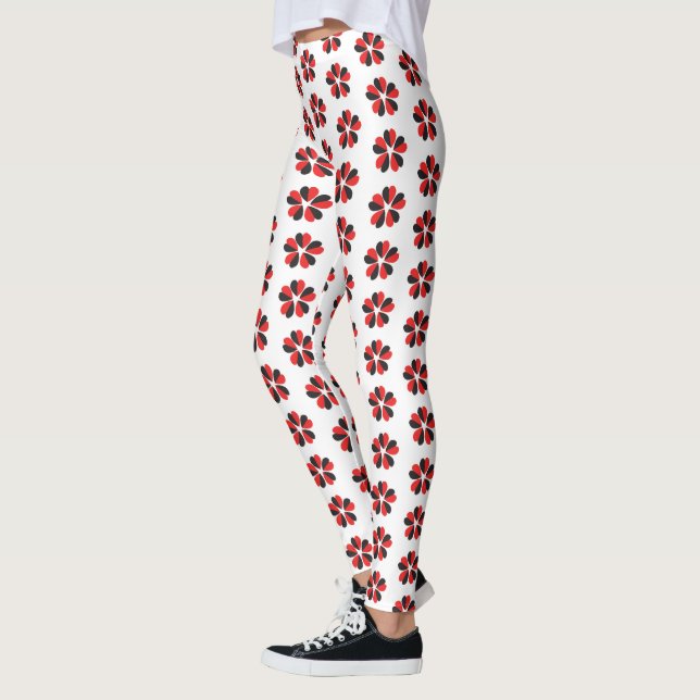 Liebe Valentine Pärchen Rote Blüte Neu Leggings (Links)