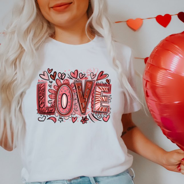 LIEBE Valentine T - Shirt, Herz und Blume T-Shirt (Von Creator hochgeladen)