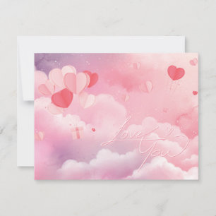 Liebe Valentine Zuckerwolken Feiertagskarte