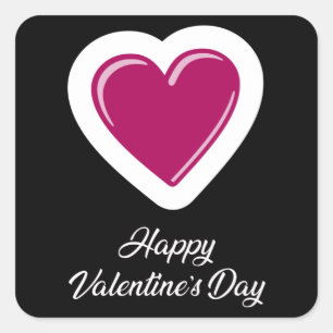Liebe Valentine's Day Heart Couples Funny Gift Ide Quadratischer Aufkleber