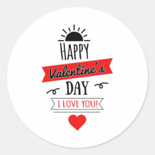 Liebe Valentine's Day Heart Paare Niedlich Funny G Runder Aufkleber
