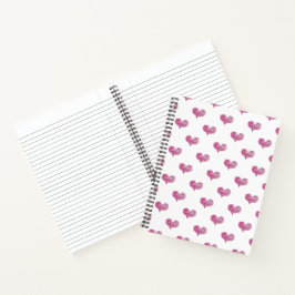 Liebe Valentine's Day Hot Pink Heart Sketch Notizbuch