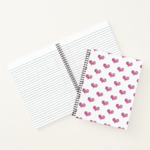 Liebe Valentine's Day Hot Pink Heart Sketch Notizbuch