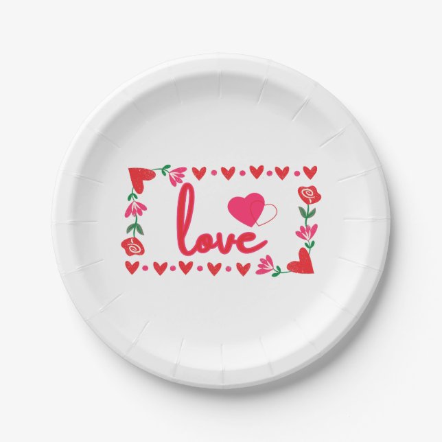 Liebe Valentine's Day Paper Teller (Vorderseite)