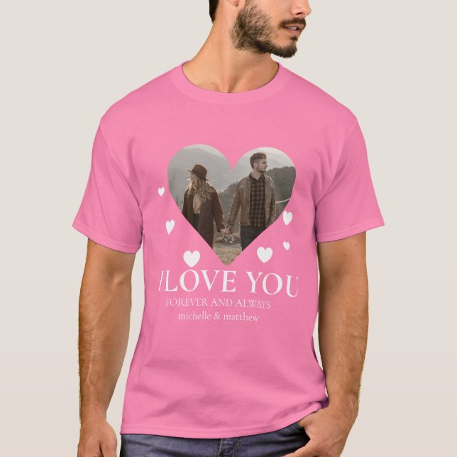 Liebe valentine's day Personalisierten Paare Foto T-Shirt (Vorderseite)