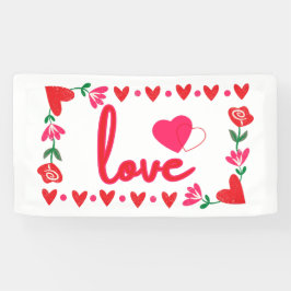 Liebe Valentinstag 1,6x3 Vinyl Banner