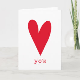 Liebe | Valentinstag des Roten Herzens Feiertagskarte