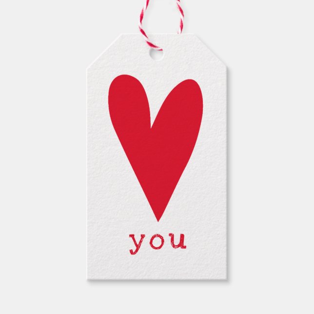 Liebe | Valentinstag des Roten Herzens Geschenkanhänger (Vorderseite)