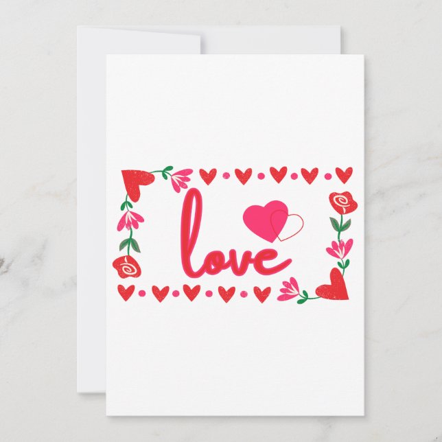 Liebe Valentinstag Einladung (Vorderseite)