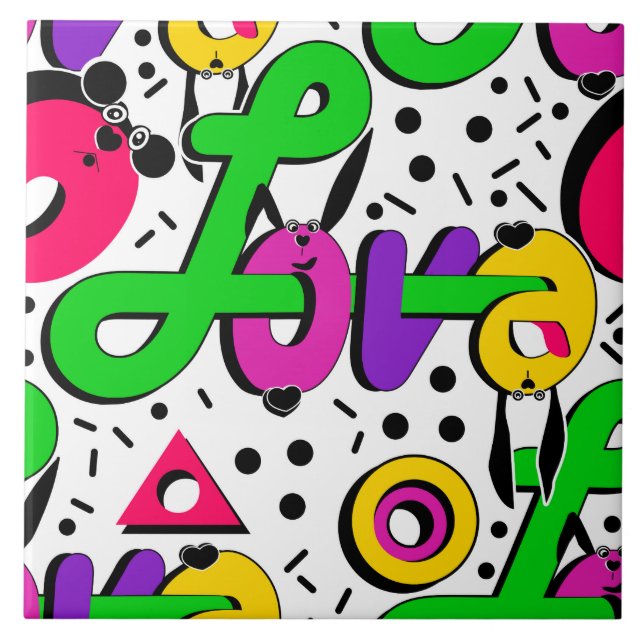 Liebe, Valentinstag Fliese (Vorderseite)