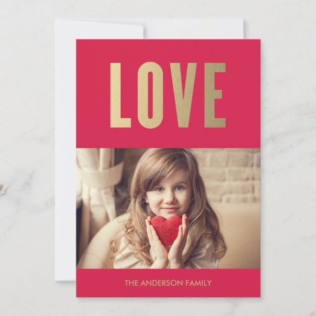 Liebe | Valentinstag Fotokarte Feiertagskarte (Vorderseite)