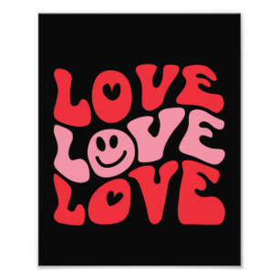 Liebe Valentinstag Groovy Funny Holiday Fotodruck