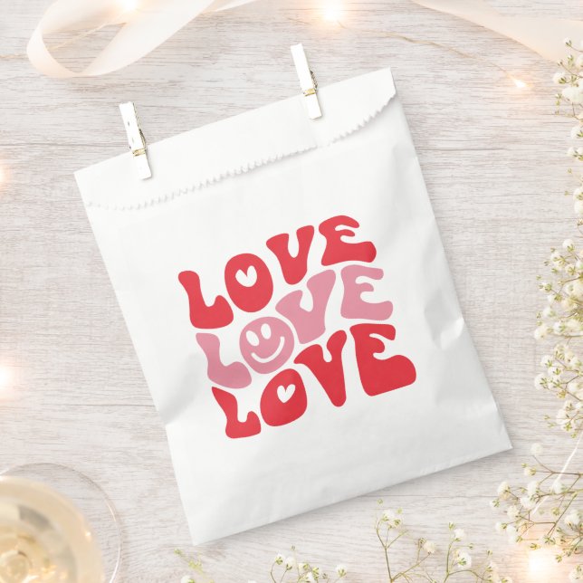 Liebe Valentinstag Groovy Funny Holiday Geschenktütchen (Ausgeschnitten)