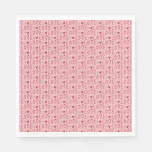Liebe Valentinstag Herz Serviette
