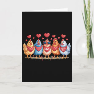 Liebe Valentinstag Hühner Geflügelliebhaber Römisc Karte