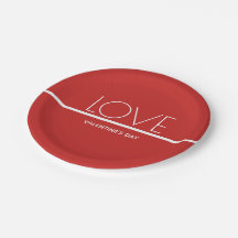 Liebe Valentinstag | Papierteller
