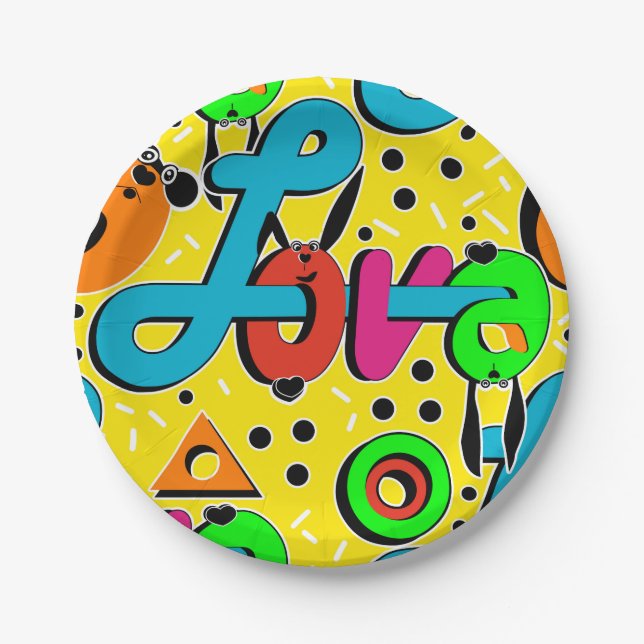 Liebe, Valentinstag Pappteller (Vorderseite)