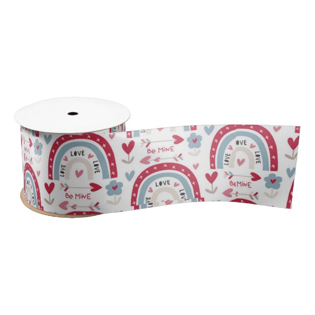 Liebe Valentinstag Rainbow Satinband (Spule)