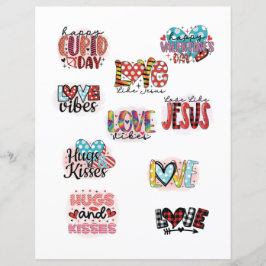 Liebe Valentinstag Romantische Scrapbook-Elemente