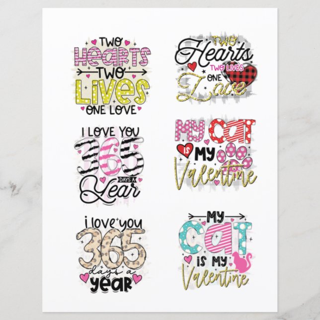 Liebe Valentinstag Romantische Scrapbook-Elemente (Vorderseite)