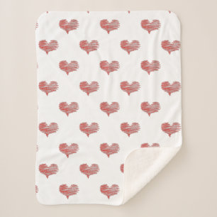 Liebe Valentinstag Rotes Herz Sketch Sherpadecke