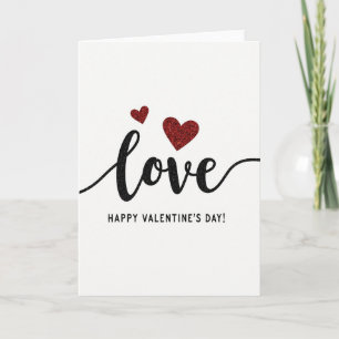 Liebe Valentinstag-Sparkle-Karte Karte