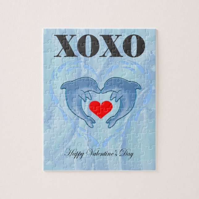 Liebe Valentinstag Xoxo dolphin (Vertikal)
