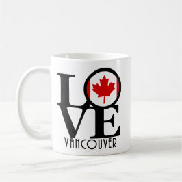 LIEBE Vancouver (Kanada-Flagge) 11oz Kaffeetasse