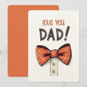 Liebe Vater!   Heartfelt Bowtie Vatertag Geschenk Einladung
