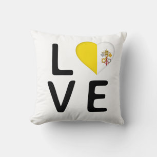 Liebe - Vatikanstadt-Flagge Kissen