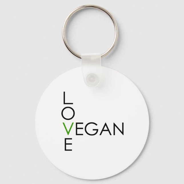 Liebe Vegan Schlüsselanhänger (Vorderseite)