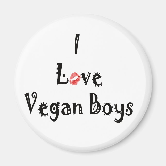 Liebe Vegans Magnete Magnet (Vorne)