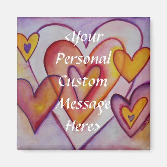 Liebe verbinden Personalisierte Magnete Magnet (Vorne)