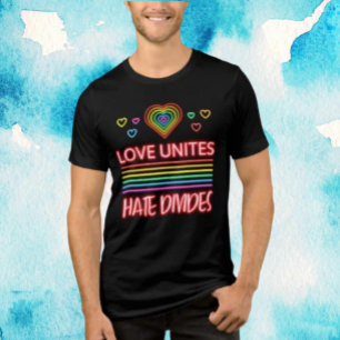 Liebe vereint, Hass spaltet Tri-Blend Shirt