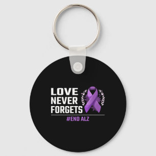 Liebe vergisst nie Lila Ribbon Alzheimer Awa Schlüsselanhänger