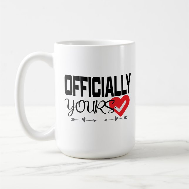 Liebe verifiziert Herz Häkchen Kaffeetasse (Links)