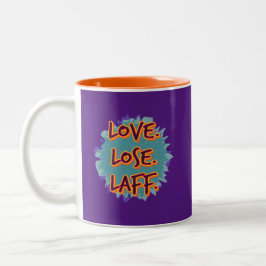 Liebe. Verlieren. Laff. GFX-02 Zweifarbige Tasse