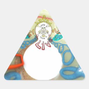 Liebe verließ es oder Live es Hakuna Matata Dreieckiger Aufkleber