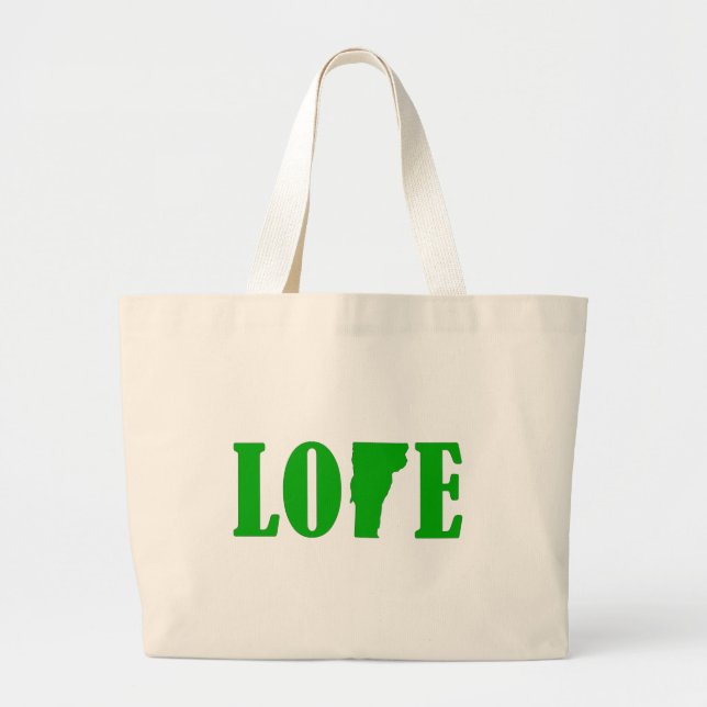 Liebe Vermont Tote Tag Jumbo Stoffbeutel (Vorne)