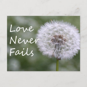 Liebe Versage Dandelion1 Korinther 13 Postkarte
