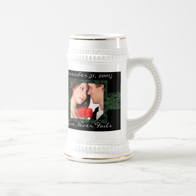 Liebe Versage Foto Wedding Stein nie Bierglas (Rechts)