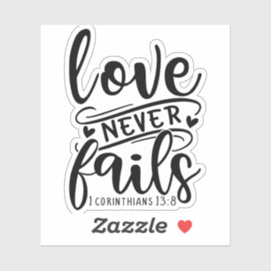 Liebe Versage nie 1 Korinther 13 8-01 Aufkleber