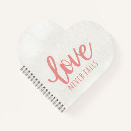 Liebe Versage nie - 1 Korinther 13:8 rosa Notizbuch