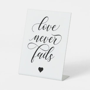 Liebe Versage nie '1 Korinther 13' Hochzeit Sockelschild